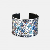 Bracelet with embroidery Cvetelina - blue