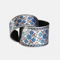 Bracelet with embroidery Cvetelina - blue