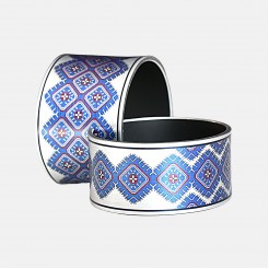 Bracelet with embroidery Galina - blue