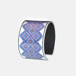 Bracelet with embroidery Galina - blue