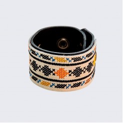 Leather Bracelets with Embroidery Stylish