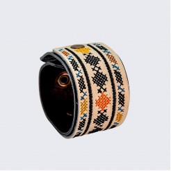 Leather Bracelets with Embroidery Stylish