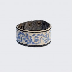 Leather Bracelets with Embroidery Delicate
