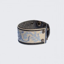 Leather Bracelets with Embroidery Delicate