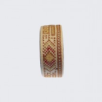 Leather Bracelets with Embroidery Vivid