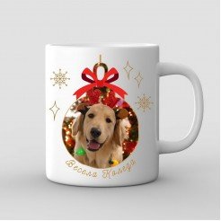 A Christmas mug with a picture of your favorite dog