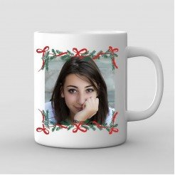 The Best Dad Christmas Mug with a photo