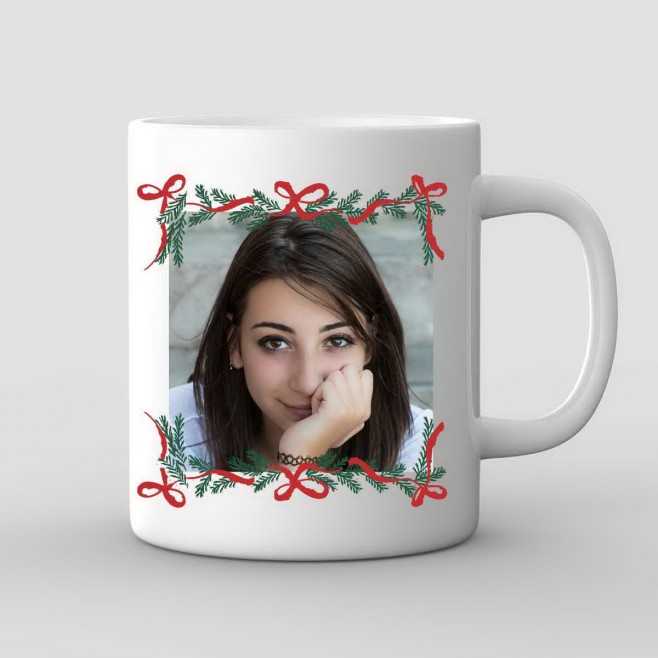 The Best Dad Christmas Mug with a photo