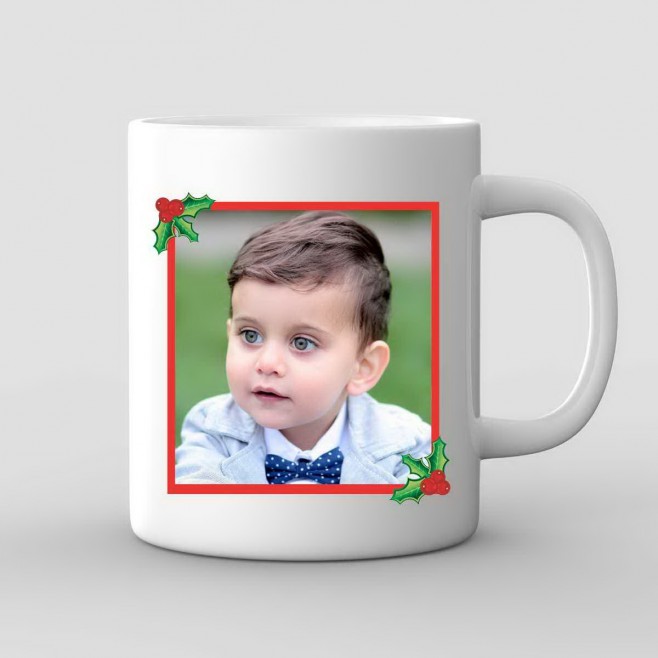 The Best Grandpa Christmas Mug with a photo