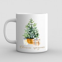 Personalized Christmas mug with photo and wish