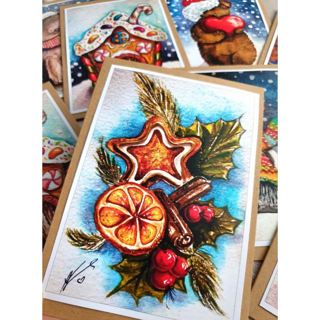 Christmas card – Christmas twig