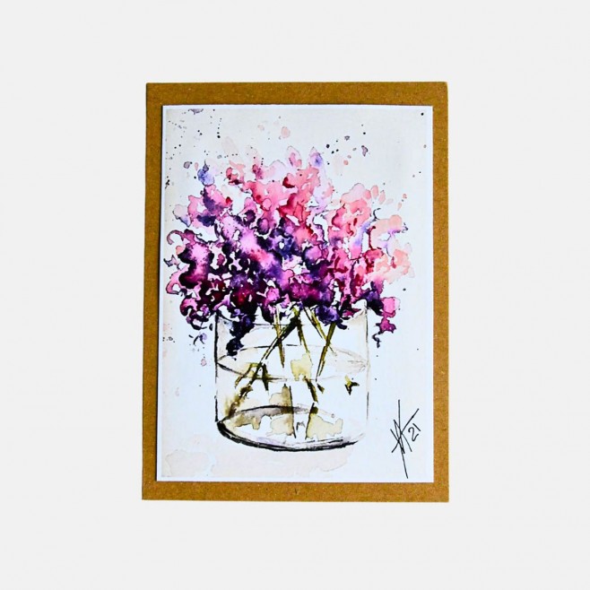 Lilac Bloom Art Card