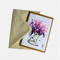 Lilac Bloom Art Card