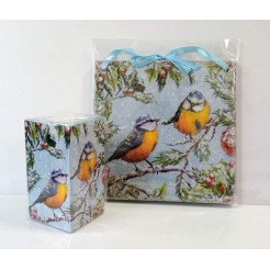 Christmas panel and candlestick Birds set