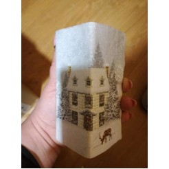 Christmas candle Snow silence