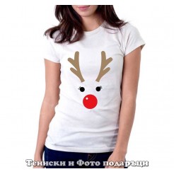 Women's Christmas T-shirt Christmas Deer