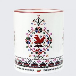Cup with Embroidery Blossoming Tree