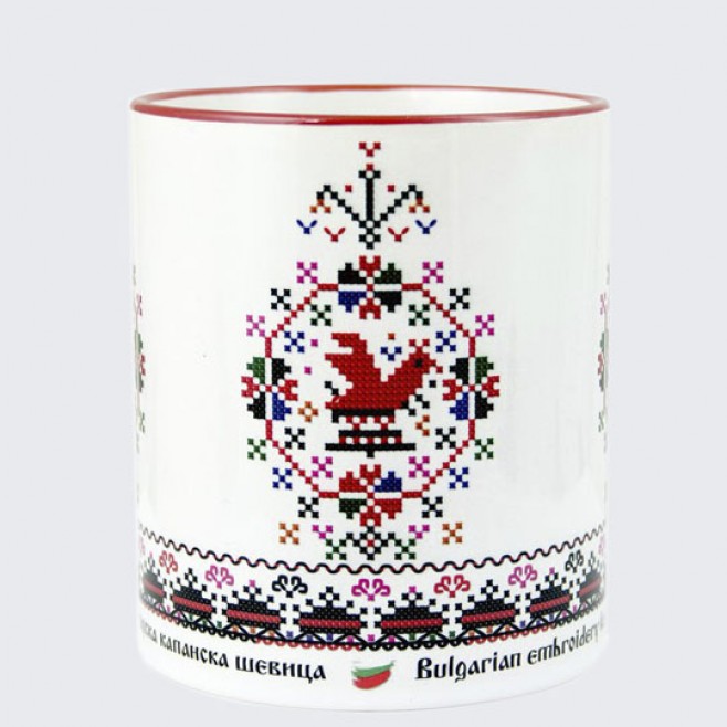 Чаша, украсена с Капанска Шевица Разцъфнало Дърво