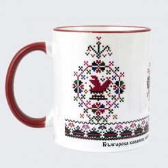 Cup with Embroidery Blossoming Tree