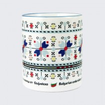 A cup decorated with embroidery from the Sofia Region