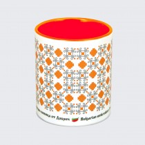 Cup with Embroidery from Bourgas - orange
