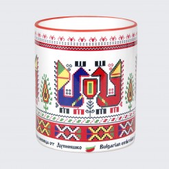 Mug with embroidery from the Dupnica Area
