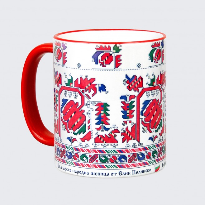 Cup with embroidery from  Elin Pelinsko / Shopski Folklore Region /- model 2