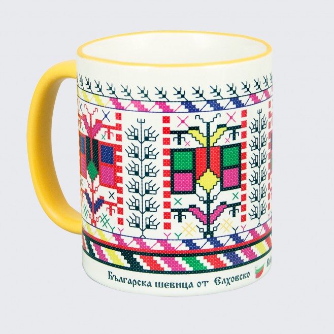 Cup with Embroidery  from Elhovo - The Tree of Life • white