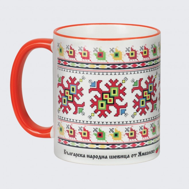 A Mug decorated with embroidery from the Yambol Region / Thracian folklore region /