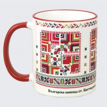 A cup decorated with embroidery from Kyustendil / Plovdiv Folklore Region /