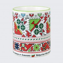 Glass, decorated with embroidery from Lovech / Northwestern folklore area /