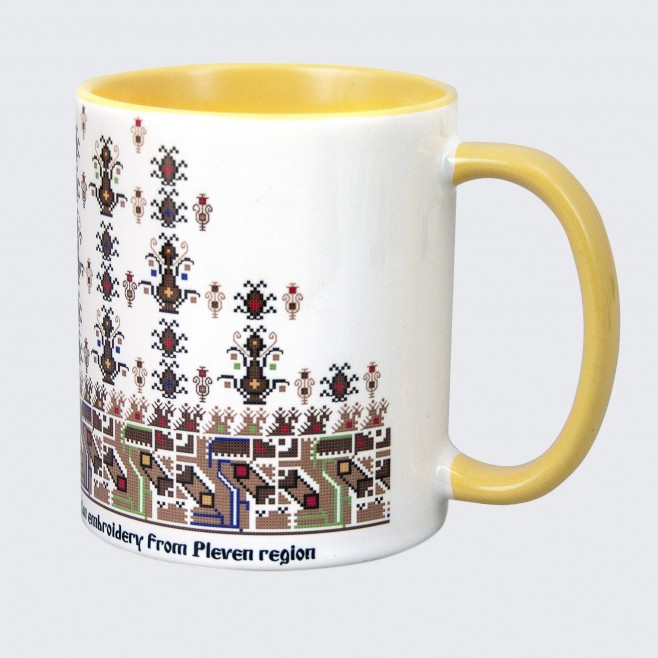 A cup decorated with embroidery from the Pleven - model 1