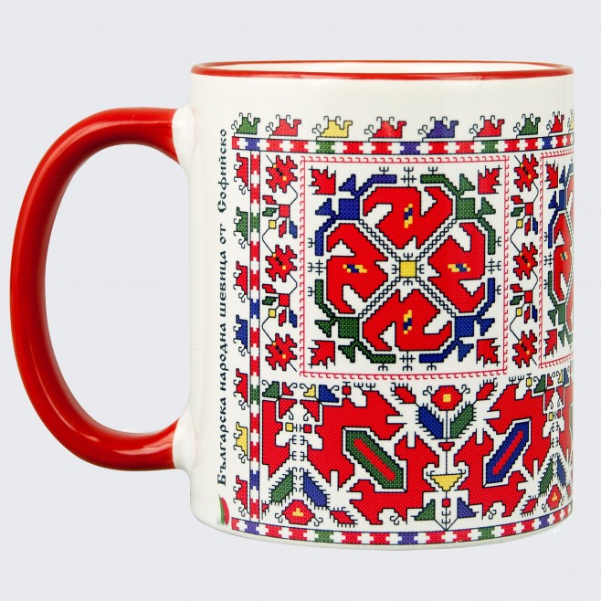 Cup with embroidery from Sofia - model 2