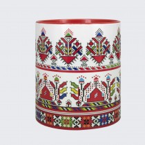 A cup decorated with embroidery from Samokov model 2-red