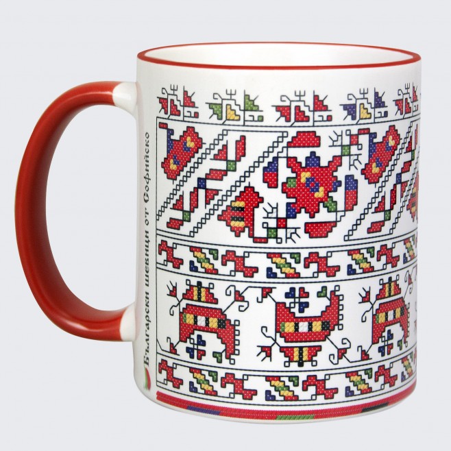A cup decorated with embroidery from The Sofia Region