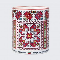 A cup decorated with embroidery from the Sofia - Buhovo Village - model 2