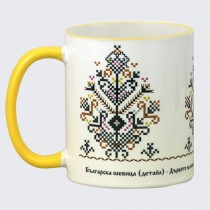 A cup decorated with embroidery from Bulgaria  - The Tree of Life
