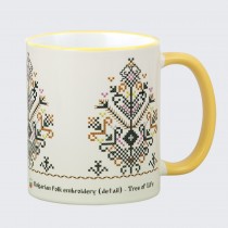 A cup decorated with embroidery from Bulgaria  - The Tree of Life