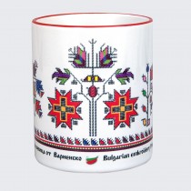A cup decorated with embroidery from the Varna / Dobrudja folklore region /