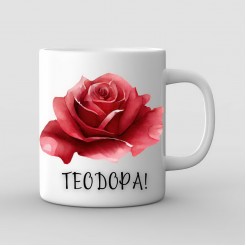Name day mug Red Rose