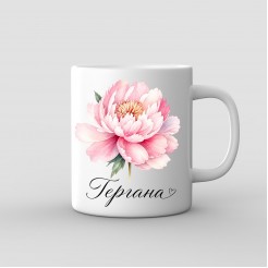 “Pink Peony” mug for Gergana