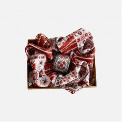 Anna Scarf and Bracelet set with embroideries motives