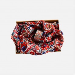 Donka Scarf and Bracelet set with embroideries motives