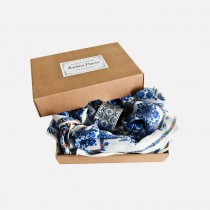 Vesca The Sea Scarf and Bracelet Set with embroideries motives