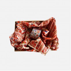 Zhivka Scarf and Bracelet set with embroideries motives