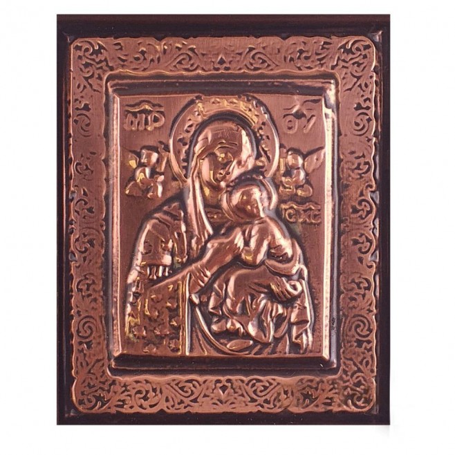 Copper Icon Virgin Mary