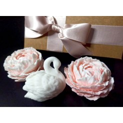 Luxury soap set Peonies and Swan