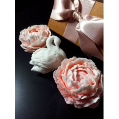 Luxury soap set Peonies and Swan