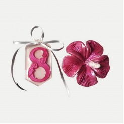 March 8 Gift Box Pink Soap Hibiscus