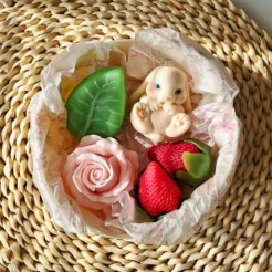 Gift Set “Bunny with Strawberries” – A Spring Surprise